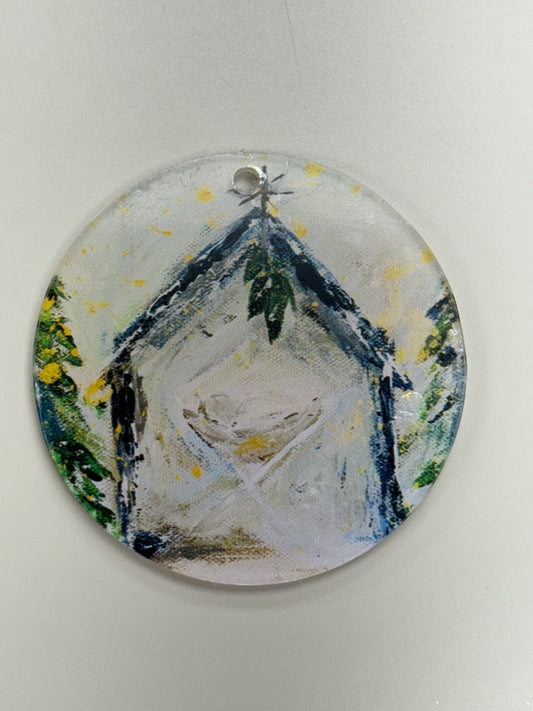 Acrylic Manger Ornament