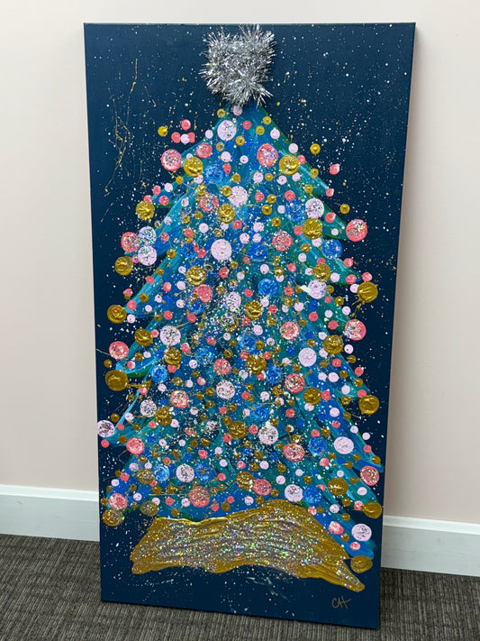 Extra Large Tinsel Tree Canvas