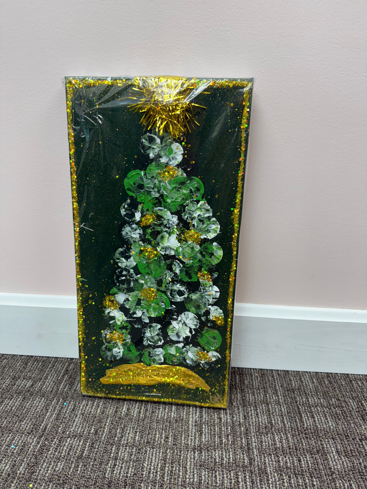 Large Tinsel Tree- Green