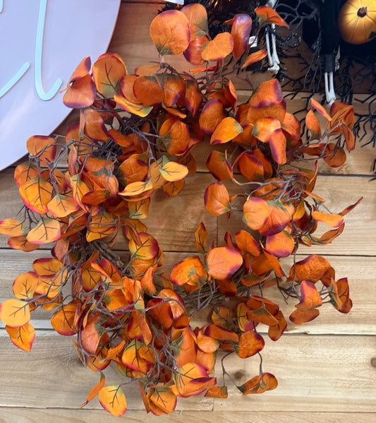 Orange Leaf Wreath
