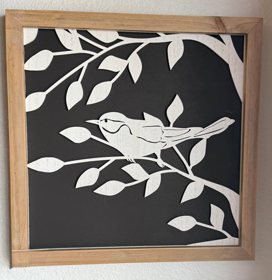 Painted Bird Wall Decor