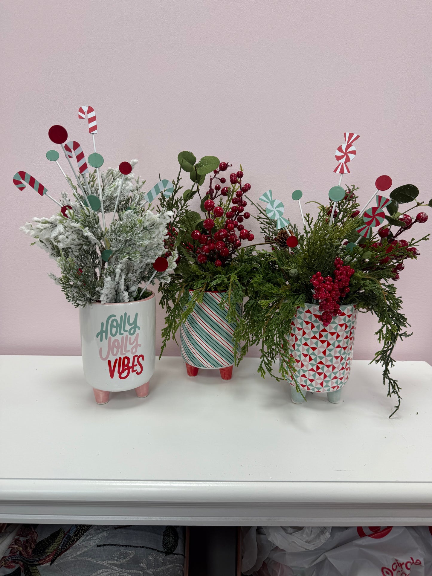 Holiday Container with Florals