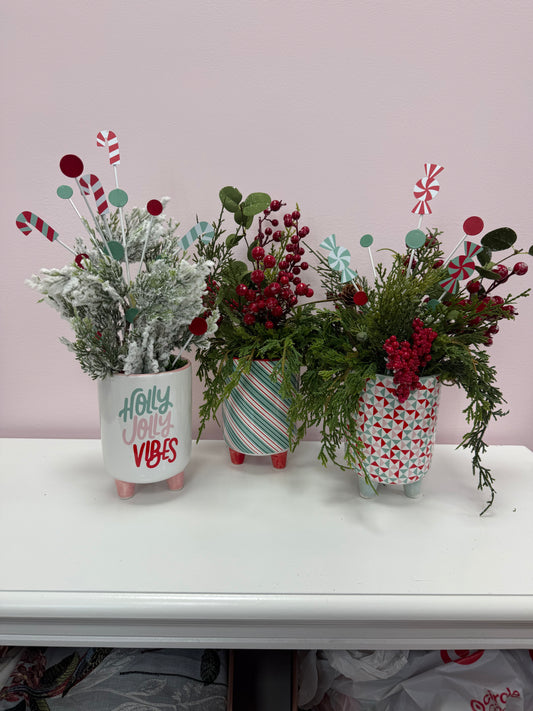 Holiday Container with Florals