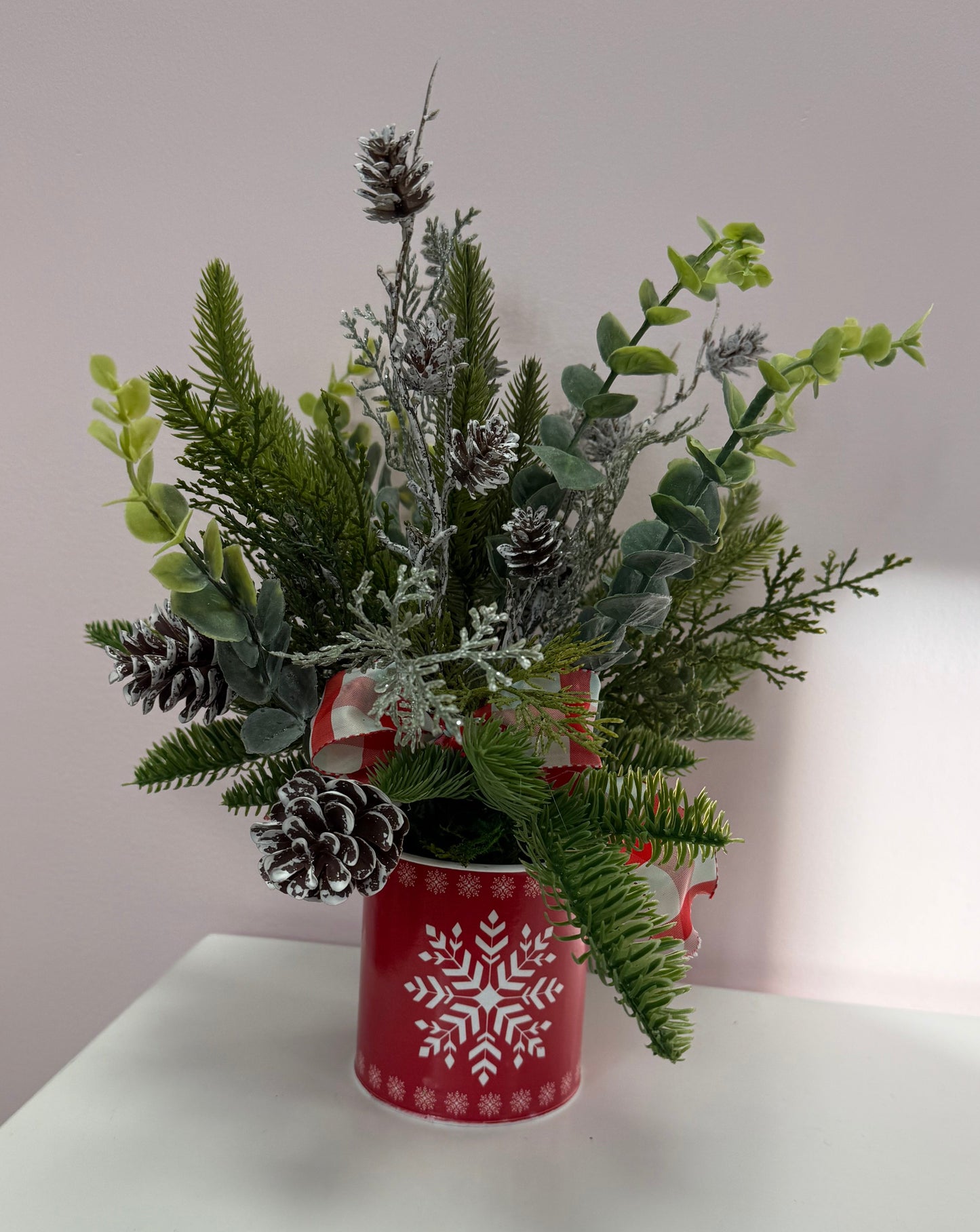 Snowflake Planter with Florals