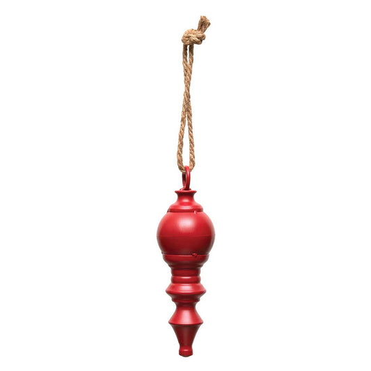 9" Red Finial Ornament