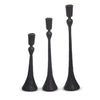 13.5" Black Candle Sticks, s/3