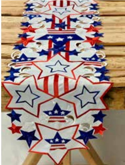 Patriotic Table Runner 16x72
