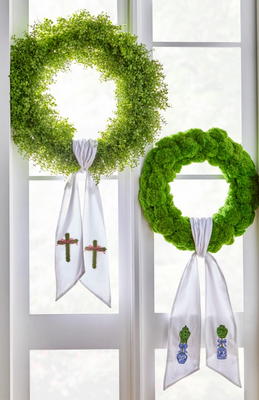 60" Easter Cross Wreath Sash