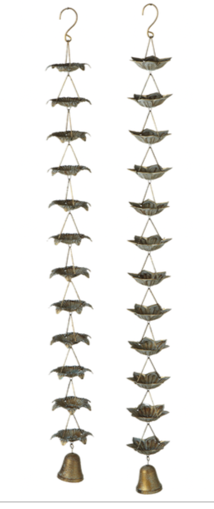 Flower Rain Chain with Bell