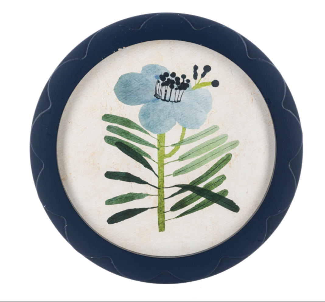 Round Scallop Framed Flower