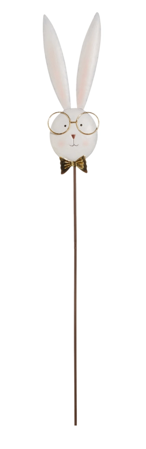 Rabbit Glasses Garden Stake