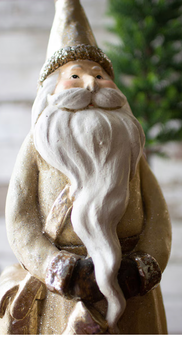 Beige Resin Santa