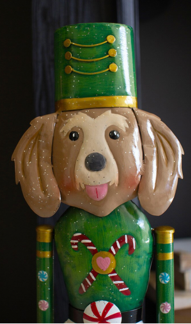 Metal Christmas Dog Nutcrackers