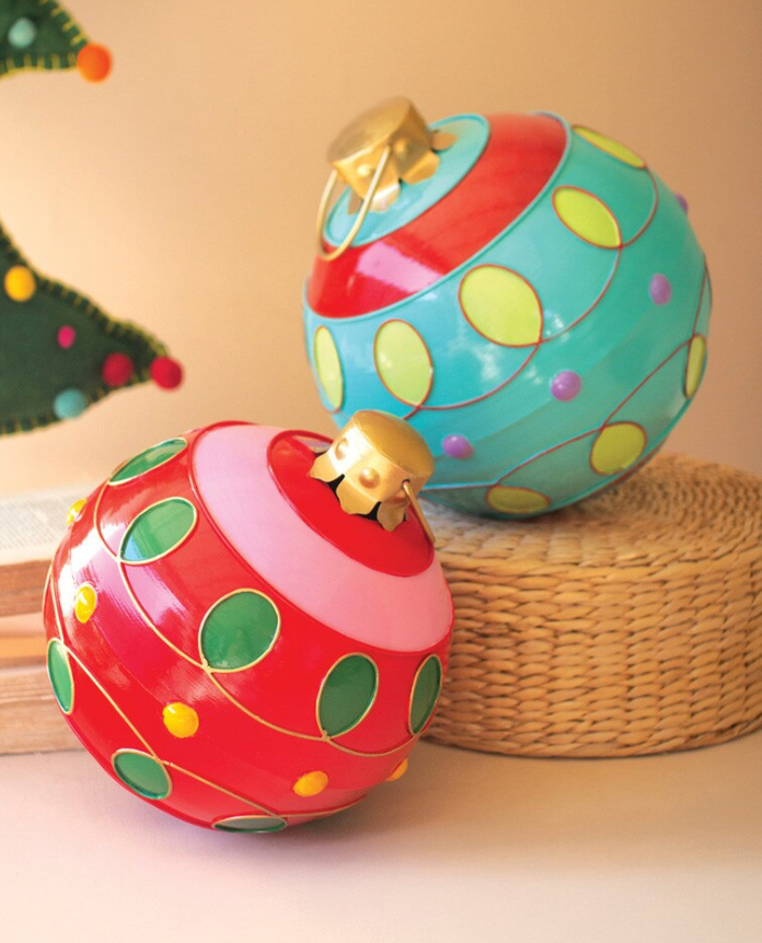 Lg. Colorful Christmas Ornaments