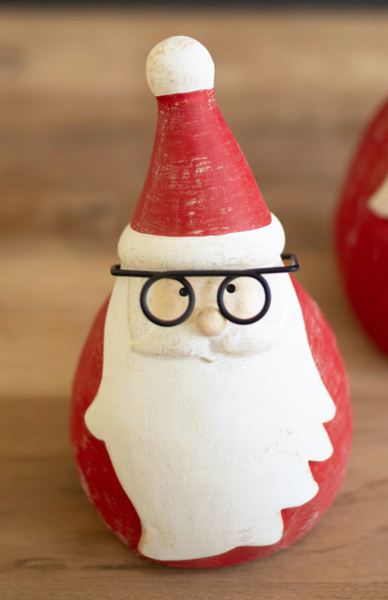 Cement Santa with Glasses
