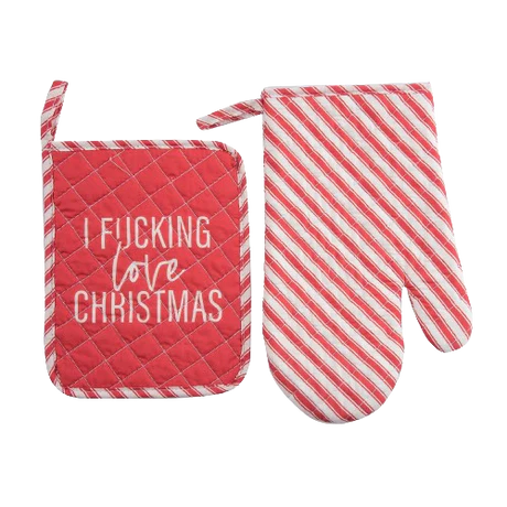 Love Christmas Potholder and Mitt