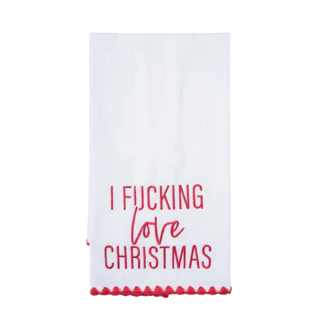 F'ing Love Christmas Tea Towel