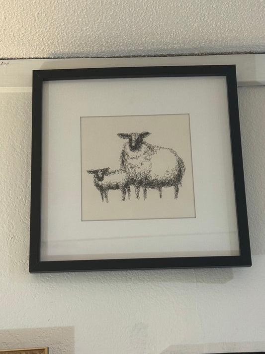 Framed Print of Two Sheep