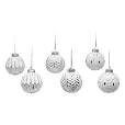 Box of 6 Silver Ornaments