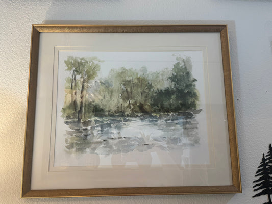 Wooded Stream Framed Print
