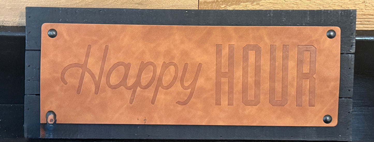 Happy Hour / Leather Wall Decor