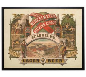 Vintage Beer Poster On A Distressed Background