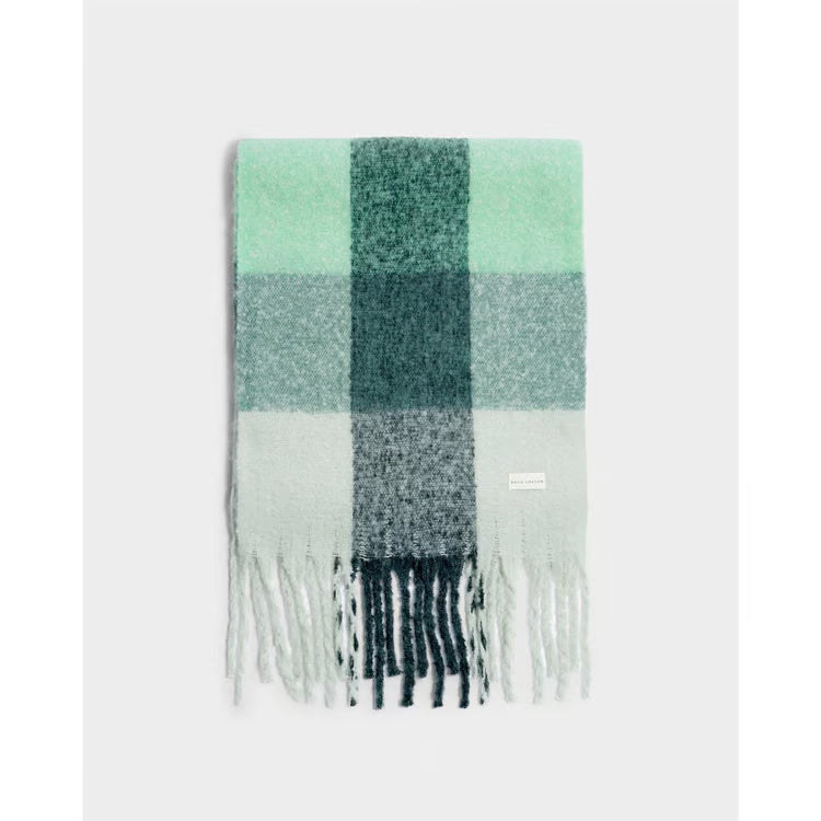 Checked Tassel Scarf
