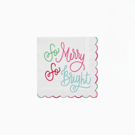 Cocktail Napkin So Merry