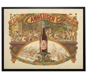Beer Poster On A Distressed Background