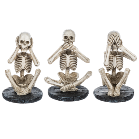Hear No, See No Speak No Skeleton