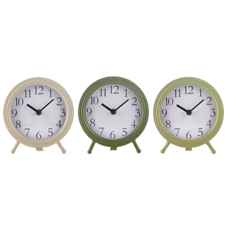 Round Embossed Edge Desk Clock