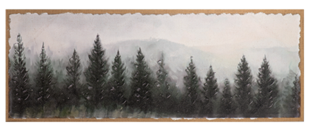 Moody Forest on Burlap Wall Decor