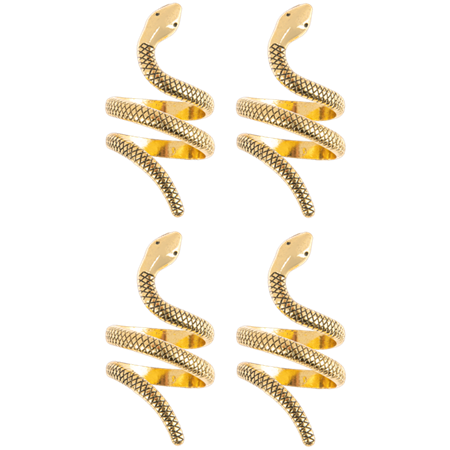 Gold Snake Napkin Rings