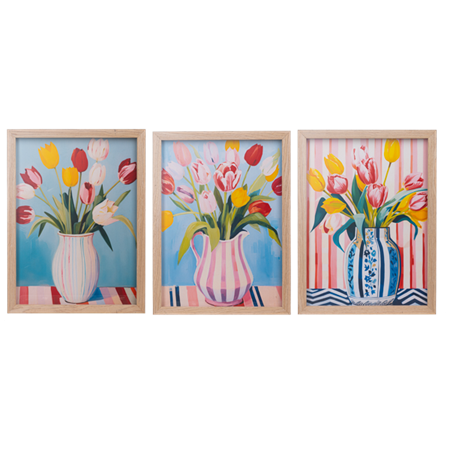 Framed Tulip Bouquet Wall Decor