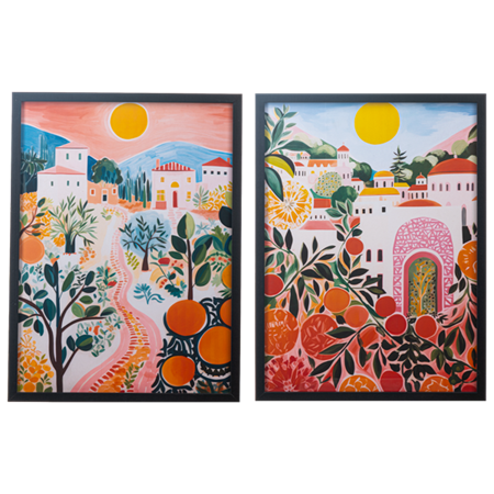 Framed Modern Landscape Wall Decor