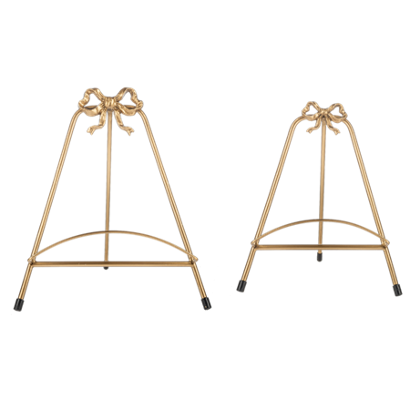 Gold Bow Plate Stand