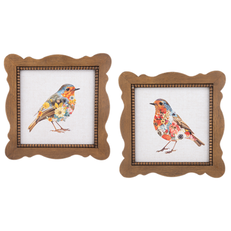 Floral Bird Wall Decor