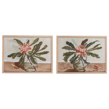 Framed Floral Artwork