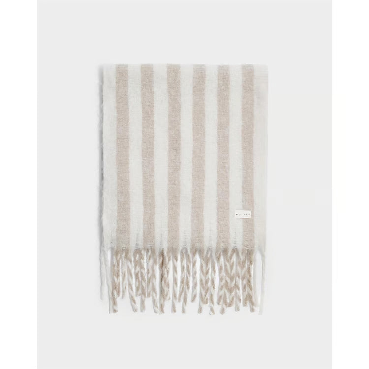Striped Tassel Scarf