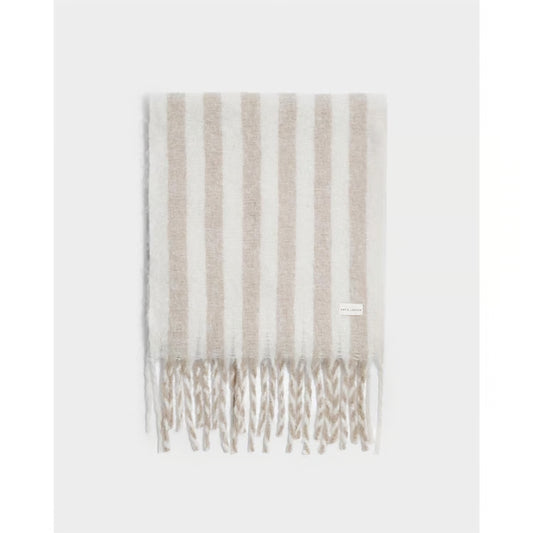 Striped Tassel Scarf