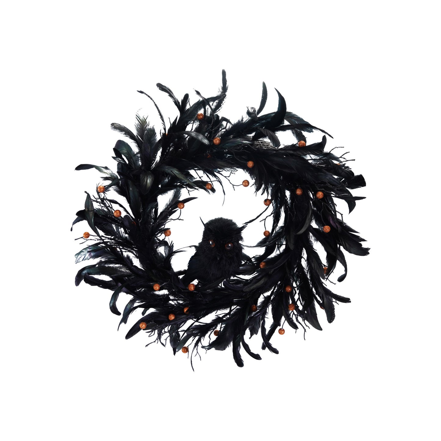 Halloween Feather Wreath