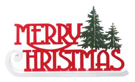 Merry Christmas on Sled Decor