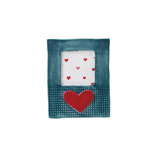 Handmade Photo Frame Blue / Heart