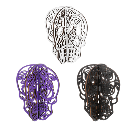 Laser Cut Skull - Purple