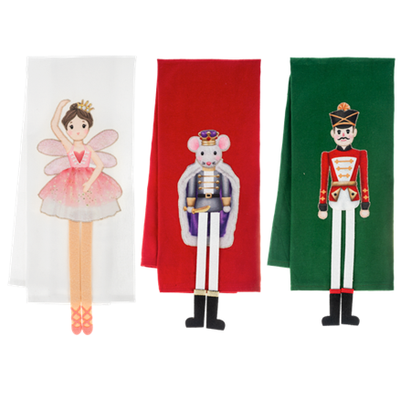 Sugarplum Fairies Dangle Leg Tea Towels