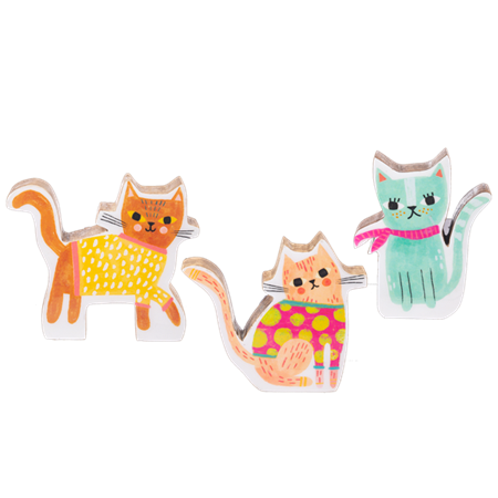 Cat Tabletop Block Figurine