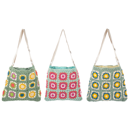 Crochet Granny Square Tote