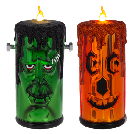 Spooky Pillar Candle