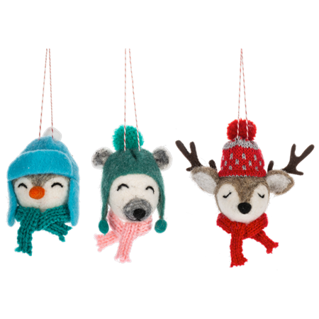 Snowy Day Animal Ornament / Reindeer