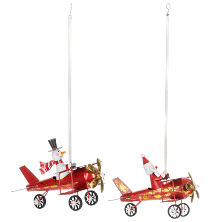 Christmas Airplane Ornament